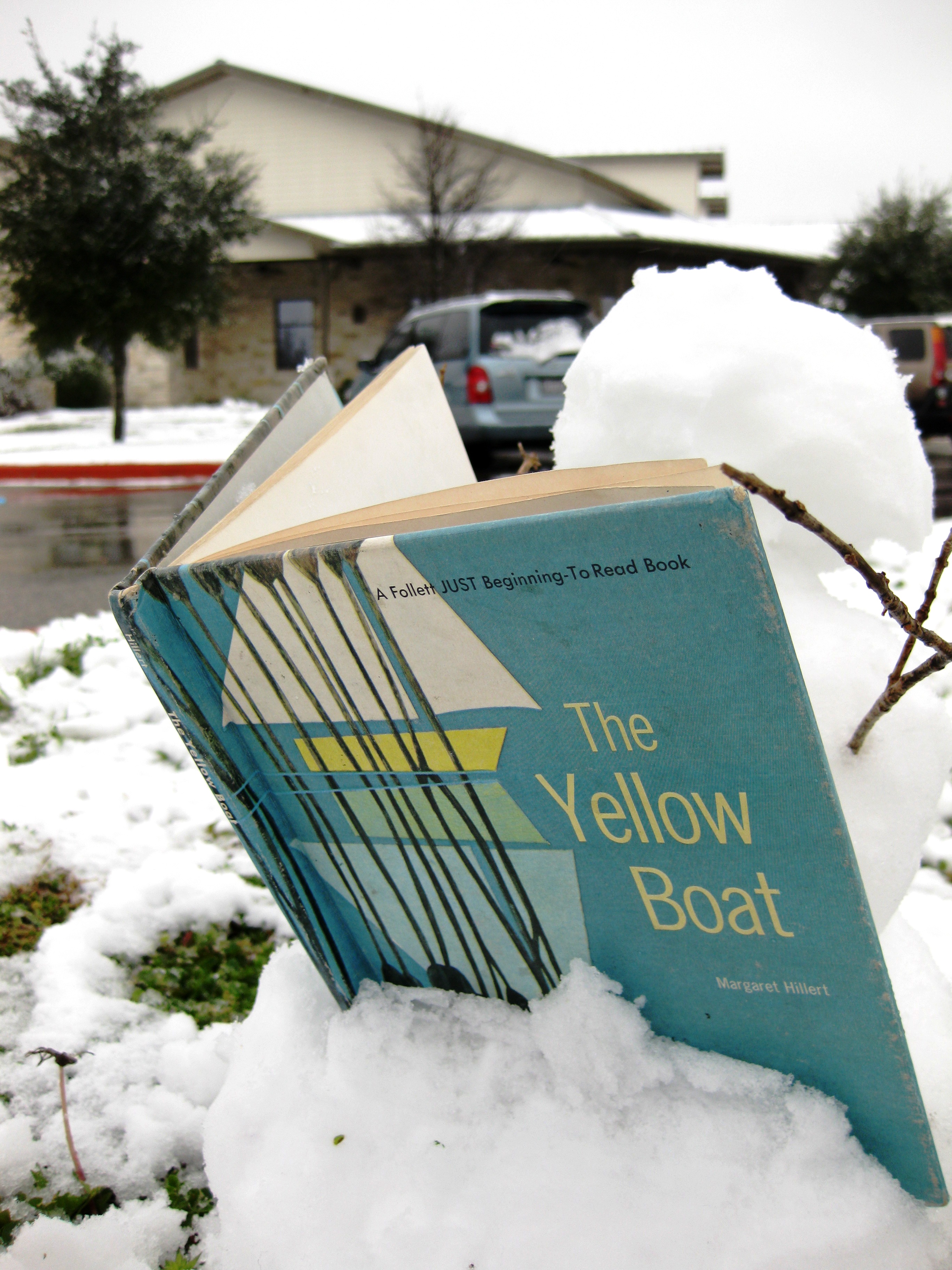 Snowmen read at the Library