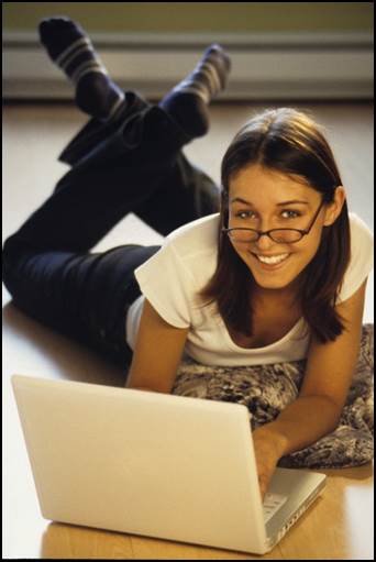 Woman with laptop